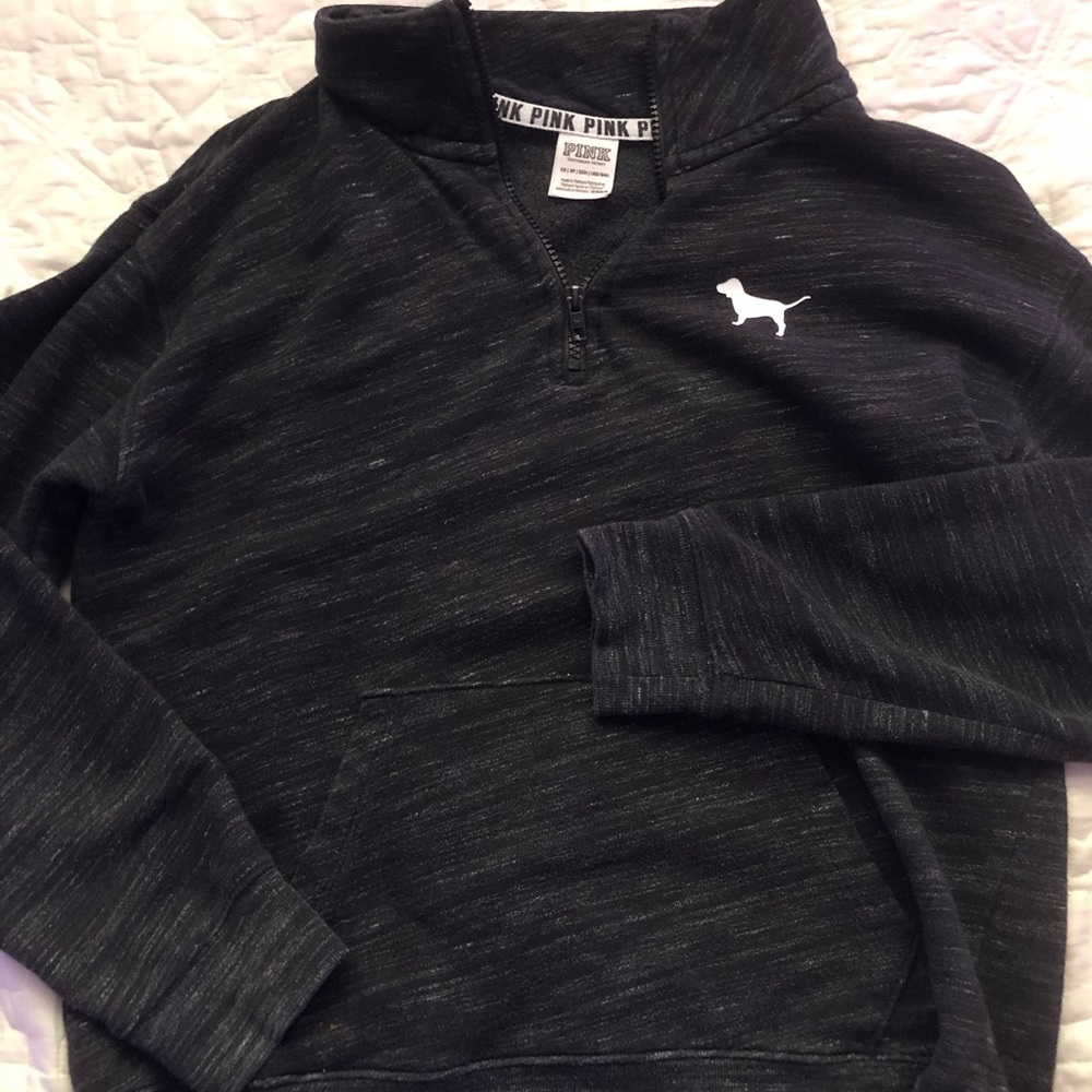 PINK black and white sweatshirt